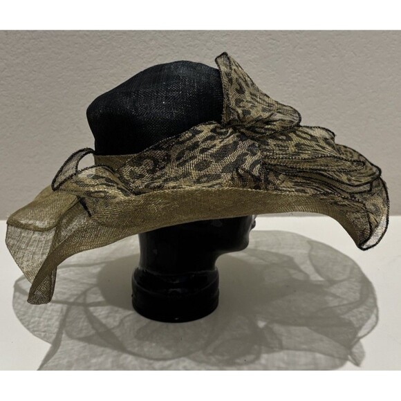 Inverni Italy Sinamay Kentucky Derby Wide Brim Straw Hat Elegant main image 6